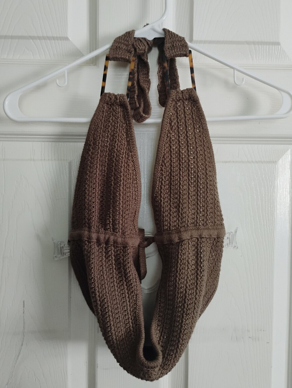 Outcast Crochet Halter Top Brown
